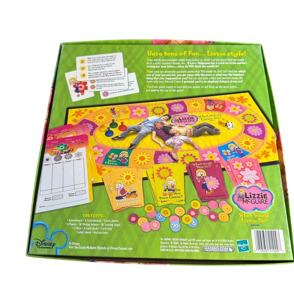 Milton Bradley Disney Lizzie McGuire What Would Lizzie Do? Board Game 2003 41009